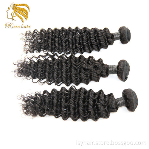Lsy Wholesale Free Part/Middle Part/3Part Bundle Deals 3bundles With Lace Closure Deep Wave